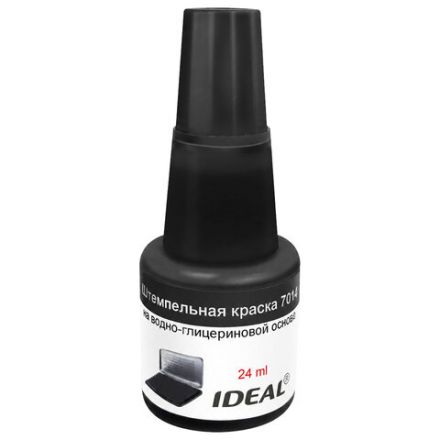 Краска штемпельная TRODAT IDEAL 7014, черная, 24 мл, на водно-глицериновой основе, 206915/219403 Краска штемпельная TRODAT IDEAL 7014, черная, 24 мл, на водно-глицериновой основе, 206915/219403