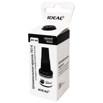 Краска штемпельная TRODAT IDEAL 7014, черная, 24 мл, на водно-глицериновой основе, 206915/219403 Краска штемпельная TRODAT IDEAL 7014, черная, 24 мл, на водно-глицериновой основе, 206915/219403
