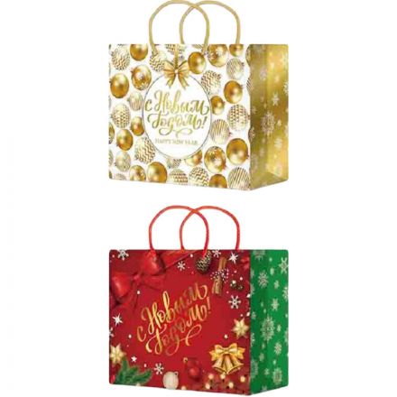 Пакет подарочный  микс 41X56X24СM, НГ 10шт/уп,XXLH- 946/947