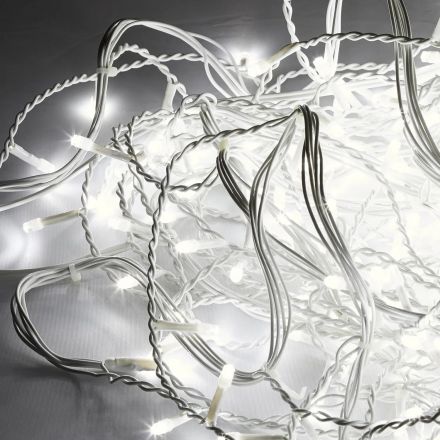 Гирлянда светодиодная сосулька 300л.LED бел,бел.каб 5.64х0.56м+1.5м Е96354
