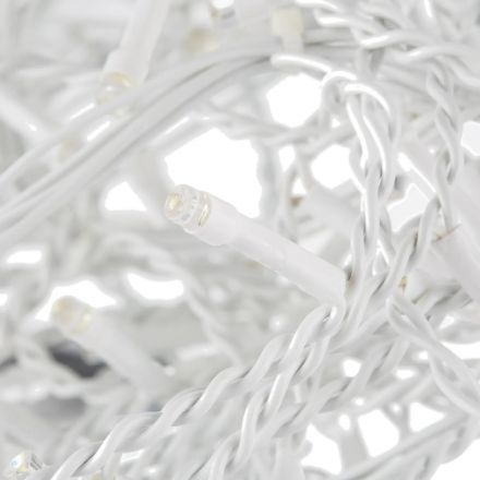 Гирлянда светодиодная сосулька 300л.LED бел,бел.каб 5.64х0.56м+1.5м Е96354
