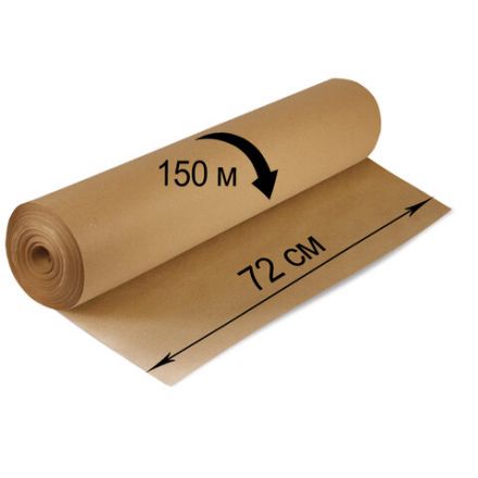 Крафт-бумага в рулоне, 720 мм x 150 м, плотность 78 г/м2, Марка А (Коммунар), BRAUBERG, 440185 Крафт-бумага в рулоне, 720 мм x 150 м, плотность 78 г/м2, Марка А (Коммунар), BRAUBERG, 440185