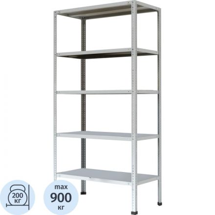 Стеллаж металлический 0MX_P_МС-255/900 усил. с 5-ю полками 1000х500х2000 Стеллаж металлический 0MX_P_МС-255/900 усил. с 5-ю полками 1000х500х2000