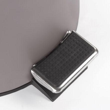 Ведро мусорное с педалью 12 литров "Classic", СЕРОЕ МАТОВОЕ, металлическое, со съемным внутренним ведром, LAIMA, 604944