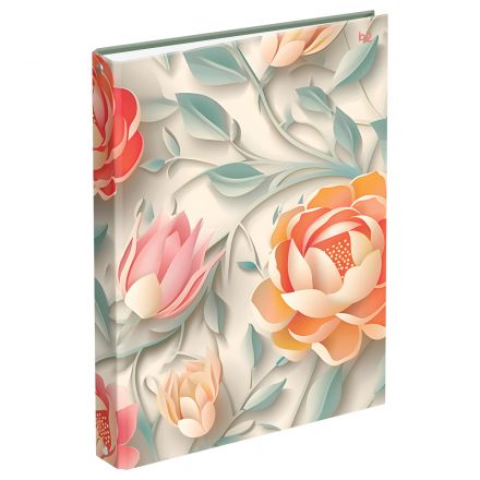 Тетрадь на кольцах А4, 160л., BG "Бумажные цветы", матовая ламинация Тетрадь на кольцах А4, 160л., BG "Бумажные цветы", матовая ламинация