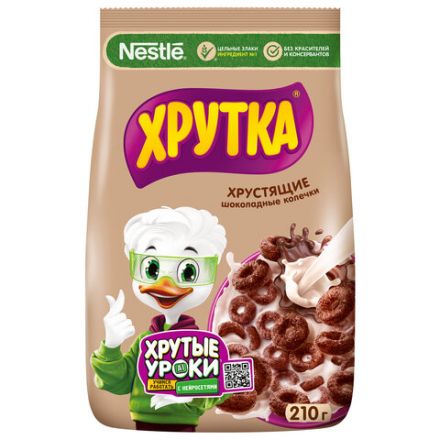 Готовый завтрак ХРУТКА "Колечки шоколадные", 210 г, 83653 Готовый завтрак ХРУТКА "Колечки шоколадные", 210 г, 83653