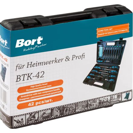 Набор инструмента ручного BORT BTK-42 (93722418) Набор инструмента ручного BORT BTK-42 (93722418)