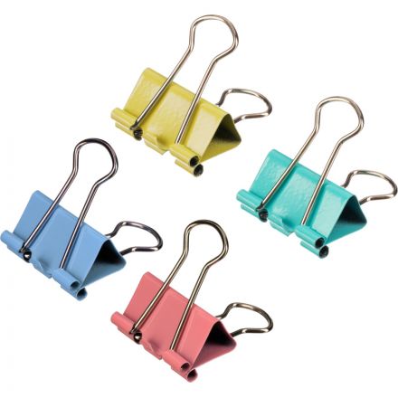 Зажимы для бумаг Attache 25 мм цветные (12 штук в упаковке) Зажимы для бумаг Attache 25 мм цветные (12 штук в упаковке)