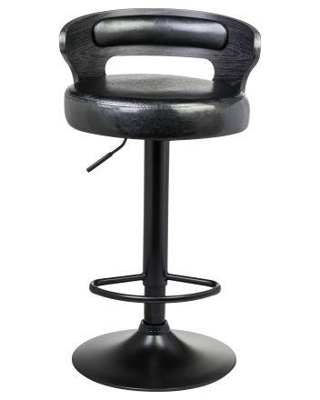 Стул барный DOBRIN FRED BLACK, чёрное дерево, чёрный