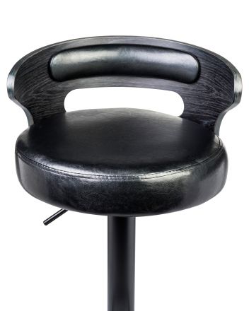 Стул барный DOBRIN FRED BLACK, чёрное дерево, чёрный