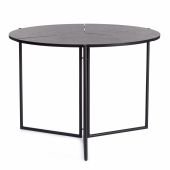 Стол складывающийся YOOP (mod. 1202) ЛДСП+меламин/металл, 100 х 100 х 72 см, чёрный мрамор/чёрный Стол складывающийся YOOP (mod. 1202) ЛДСП+меламин/металл, 100 х 100 х 72 см, чёрный мрамор/чёрный