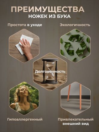 Стол обеденный Марс/Mars (мод.T1004) МДФ/дерево, черный/натуральный, 80х80х75см