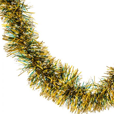 Мишура новогодняя, 2м, диаметр 9 см, цвет:  золото HD-CT026