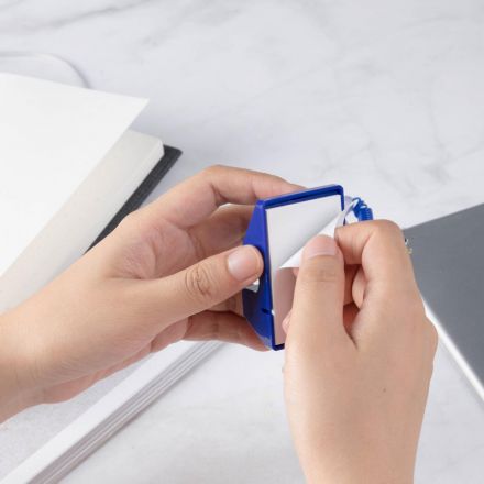 Ручка гелевая на подставке на липуч Deli Daily д. ш. 0,5, лин0,3, манж, син Ручка гелевая на подставке на липуч Deli Daily д. ш. 0,5, лин0,3, манж, син