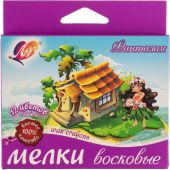 Мелки восковые Луч Фантазия круглые 12 цветов на масляной основе Мелки восковые Луч Фантазия круглые 12 цветов на масляной основе