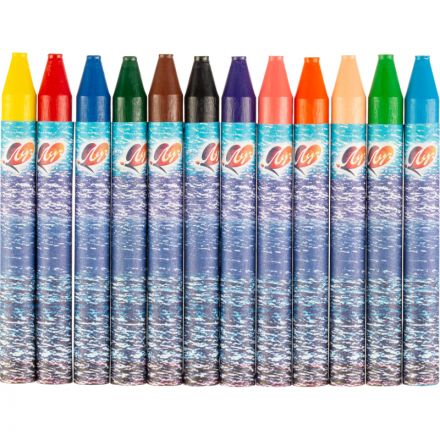 Мелки восковые Луч Фантазия круглые 12 цветов на масляной основе Мелки восковые Луч Фантазия круглые 12 цветов на масляной основе