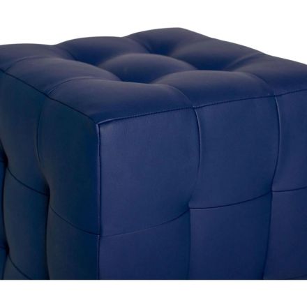 Пуф ЭТ_Лотос, к/з синий матовый LUX BLUE