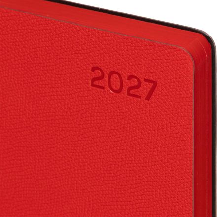 Ежедневник датированный 2027 ИМИДЖ Attache А5,168л,138x213мм,иск.кожа,красн