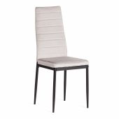 Стул Tetchair Easy Chair (mod. 24-1) металл, вельвет, 49 х 41 х 98 см, Light grey (светло-серый) HLR14 / черный
