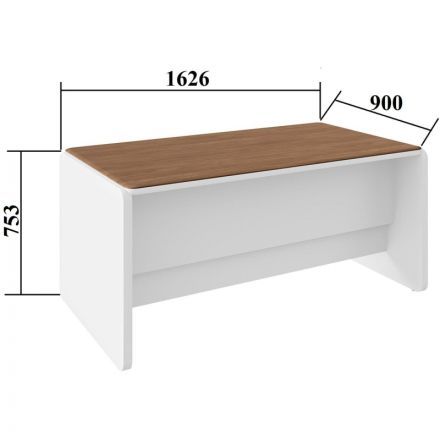 Стол Linkor 1626х900х753 Орех Линкольн/Белый