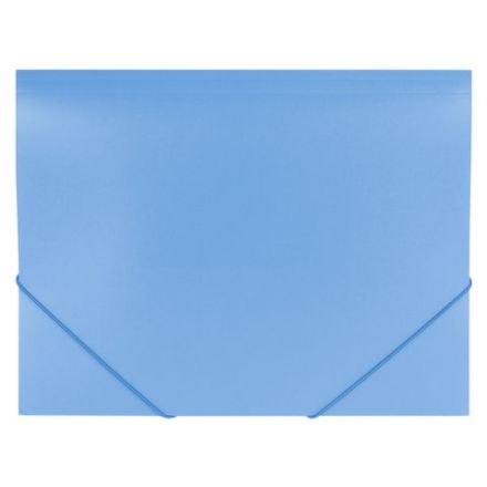 Папка на резинках BRAUBERG "Office", голубая, до 300 листов, 500 мкм, 228078