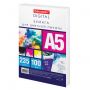 Бумага для цветной лазерной печати А5, ПЛОТНАЯ 235 г/м2, 100 л., BRAUBERG DIGITAL, 145% (CIE), 116410