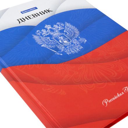 Дневник 5-11 класс 48 л., твердый, BRAUBERG, глянцевая ламинация, с подсказом, "Герб", 106625