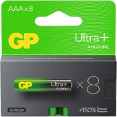 Батарейка GP Ultra+ Alkaline LR03 (ААА) 8шт/уп (GP24AUPA21-2CRB8) Батарейка GP Ultra+ Alkaline LR03 (ААА) 8шт/уп (GP24AUPA21-2CRB8)