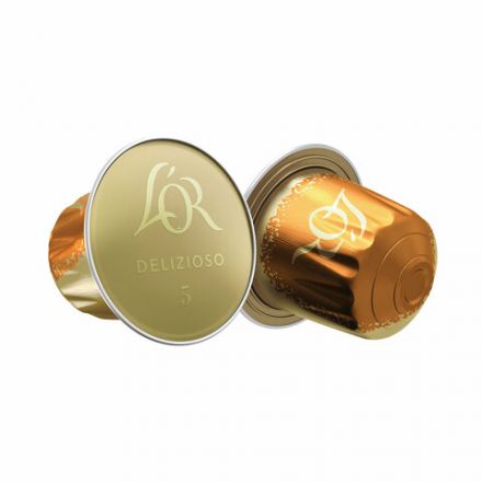 Кофе в алюминиевых капсулах L'OR "Espresso Delizioso" для кофемашин Nespresso, 10 порций, ФРАНЦИЯ, 4028608 Кофе в алюминиевых капсулах L'OR "Espresso Delizioso" для кофемашин Nespresso, 10 порций, ФРАНЦИЯ, 4028608