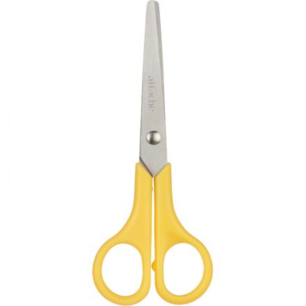 Ножницы Attache 130 мм тупоконечные с пластиковыми симметричными ручками желтого цвета