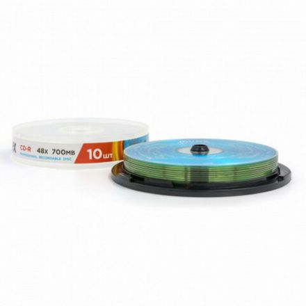 Диск CD-R MIREX, 700 Мб, 48x, Cake Box (упаковка на шпиле), КОМПЛЕКТ 10 шт., UL120051A8L Диск CD-R MIREX, 700 Мб, 48x, Cake Box (упаковка на шпиле), КОМПЛЕКТ 10 шт., UL120051A8L