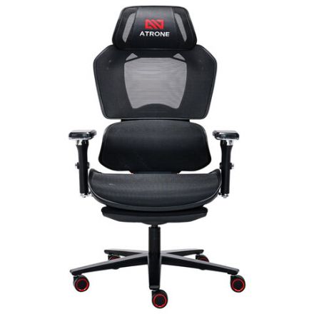 Кресло ATRONE (АТРОН) "Optimus ER-707", адаптивный механизм со слайдером, сетка, черный/красный, 532968