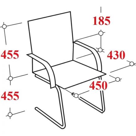 Конференц-кресло Samba светло-бежевый (искусственная кожа/бук/металл серебристый)