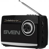 Радиоприемник Sven SRP-155, чёрный, BT/FM/AM/SW/USB/microSD, фонарь, аккум Радиоприемник Sven SRP-155, чёрный, BT/FM/AM/SW/USB/microSD, фонарь, аккум