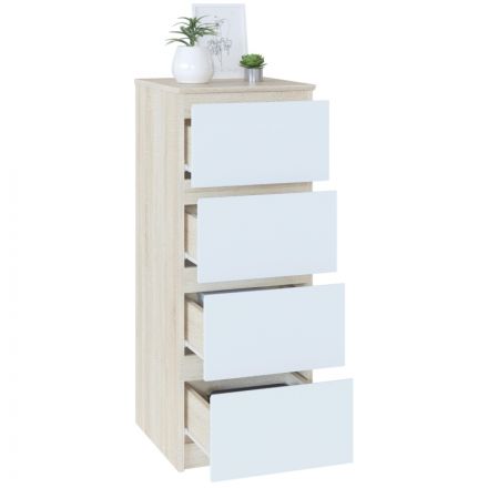 Комод Сокол Т-4р  Дуб сонома/белый