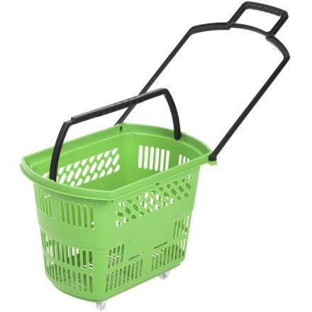 Корзина-тележка REK_Комус Мебель B35C.ECO.GR.BL 35л зелен. с чер.руч Корзина-тележка REK_Комус Мебель B35C.ECO.GR.BL 35л зелен. с чер.руч