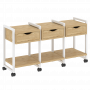 Loft Тумба на колесных опорах наборная. Вариант №4 VR.L-TN-4.K Тиквуд светлый/Белый металл 1440*460*767 Loft Тумба на колесных опорах наборная. Вариант №4 VR.L-TN-4.K Тиквуд светлый/Белый металл 1440*460*767