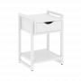 Loft Тумба на регулируемых опорах с ящиком и полкой VR.L-T1.O Белый бриллиант/Белый металл 500*460*719 Loft Тумба на регулируемых опорах с ящиком и полкой VR.L-T1.O Белый бриллиант/Белый металл 500*460*719