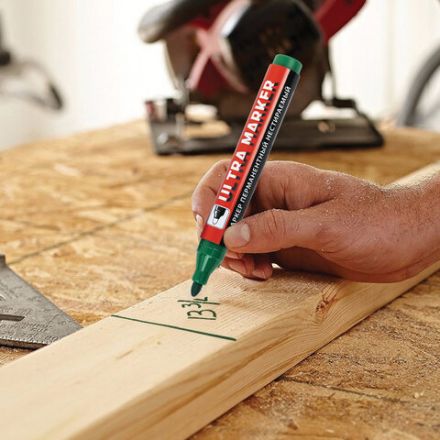 Маркер перманентный ULTRA MARKER, ЗЕЛЕНЫЙ, 3,5 мм, с клипом, BRAUBERG, 152207 Маркер перманентный ULTRA MARKER, ЗЕЛЕНЫЙ, 3,5 мм, с клипом, BRAUBERG, 152207