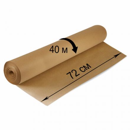 Крафт-бумага в рулоне, 720 мм x 40 м, плотность 78 г/м2, Марка А (Коммунар), BRAUBERG, 440186 Крафт-бумага в рулоне, 720 мм x 40 м, плотность 78 г/м2, Марка А (Коммунар), BRAUBERG, 440186