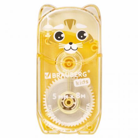Корректирующая лента BRAUBERG KIDS "ЗВЕРЯТА", 5 мм х 8 м, механизм перемотки, корпус ассорти, блистер, 272499 Корректирующая лента BRAUBERG KIDS "ЗВЕРЯТА", 5 мм х 8 м, механизм перемотки, корпус ассорти, блистер, 272499