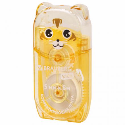 Корректирующая лента BRAUBERG KIDS "ЗВЕРЯТА", 5 мм х 8 м, механизм перемотки, корпус ассорти, блистер, 272499 Корректирующая лента BRAUBERG KIDS "ЗВЕРЯТА", 5 мм х 8 м, механизм перемотки, корпус ассорти, блистер, 272499
