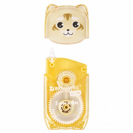 Корректирующая лента BRAUBERG KIDS "ЗВЕРЯТА", 5 мм х 8 м, механизм перемотки, корпус ассорти, блистер, 272499 Корректирующая лента BRAUBERG KIDS "ЗВЕРЯТА", 5 мм х 8 м, механизм перемотки, корпус ассорти, блистер, 272499
