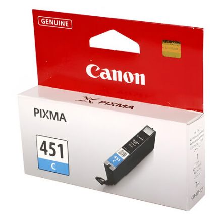 Картридж струйный CANON (CLI-451C) Pixma iP7240 и другие, голубой, оригинальный, 6524B001 Картридж струйный CANON (CLI-451C) Pixma iP7240 и другие, голубой, оригинальный, 6524B001