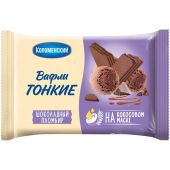 Вафли Коломенский тонкие, шоколадный пломбир, 100г Вафли Коломенский тонкие, шоколадный пломбир, 100г