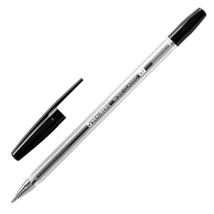 Ручка шариковая BRAUBERG "M-500 CLASSIC", ЧЕРНАЯ, корпус прозрачный, узел 0,7 мм, линия письма 0,35 мм, 143445 Ручка шариковая BRAUBERG "M-500 CLASSIC", ЧЕРНАЯ, корпус прозрачный, узел 0,7 мм, линия письма 0,35 мм, 143445
