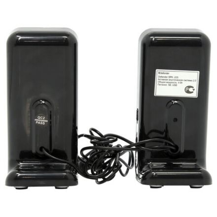 Колонки компьютерные DEFENDER SPK-225, 2.0, 4 Вт, пластик, черные, 65220 Колонки компьютерные DEFENDER SPK-225, 2.0, 4 Вт, пластик, черные, 65220