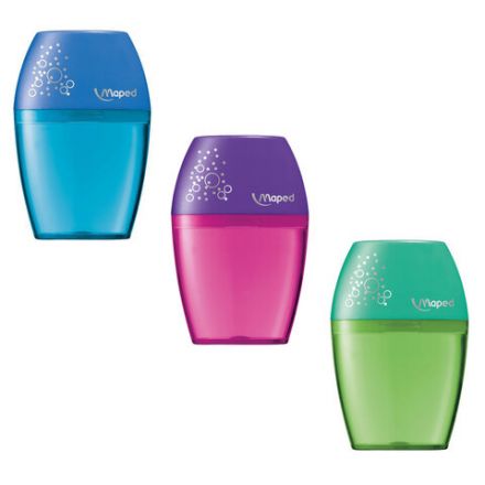 Точилка MAPED (Франция) "Shaker", с контейнером повышенной вместимости, ассорти, дисплей, 534753 Точилка MAPED (Франция) "Shaker", с контейнером повышенной вместимости, ассорти, дисплей, 534753