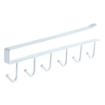 Держатель для полотенец и кухонной утвари 6 крючков подвесной для шкафов и полок LAIMA HOME, 608002 Держатель для полотенец и кухонной утвари 6 крючков подвесной для шкафов и полок LAIMA HOME, 608002