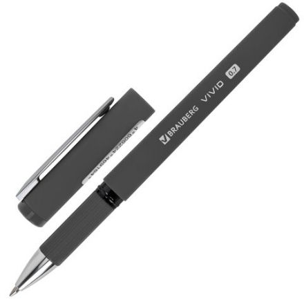 Ручка шариковая с грипом BRAUBERG "VIVID", СИНЯЯ, SOFT TOUCH покрытие, узел 0,7 мм, линия письма 0,35 мм, 144396 Ручка шариковая с грипом BRAUBERG "VIVID", СИНЯЯ, SOFT TOUCH покрытие, узел 0,7 мм, линия письма 0,35 мм, 144396